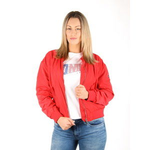 Tommy Hilfiger dámská červená bunda Essential - L (690)